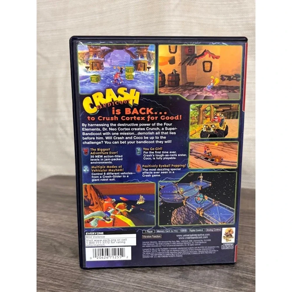 Crash Bandicoot The Wrath‎ of Cortex Sony 2 PS2 Greatest Hits w Manual Tested